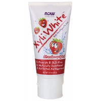 Детская зубная паста со вкусом клубники Now Foods, Solutions, Xyli-White, Kids Toothpaste Gel, Strawberry Splash